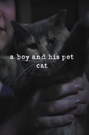a boy and his pet cat